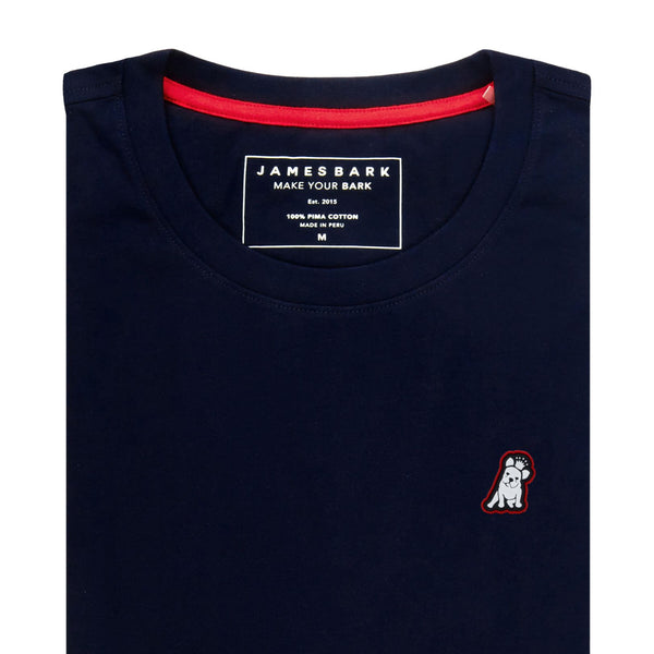Mens Crew Neck Jersey T-shirt - Navy S02