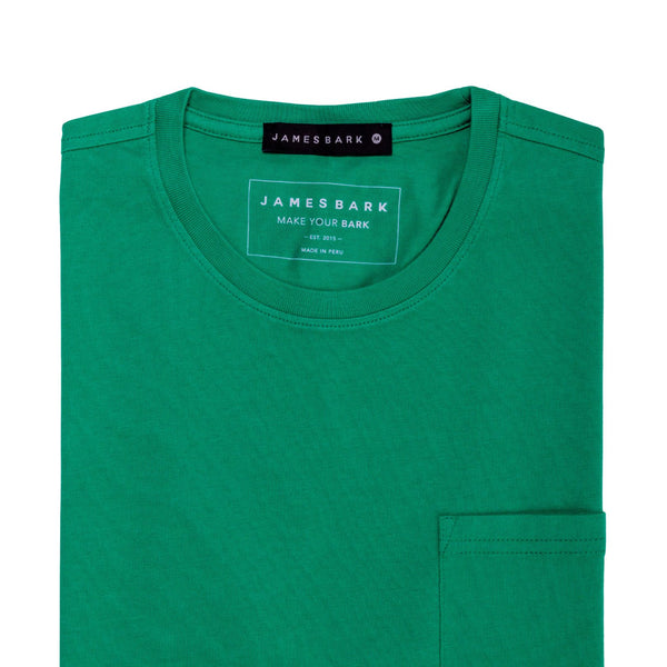 Mens Crew Pocket T-shirt - Golf Green