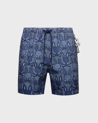 Reeves All Over Print Swim Trunk - Evening Blue