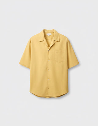Camp Collar Boxy Shirt - Jaune Pastel