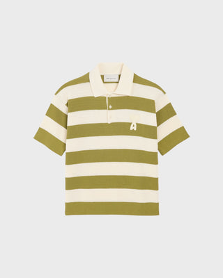 ADC Polo (Pique) - Blanc Creme/Matcha