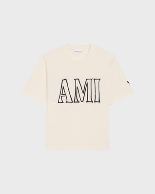 Ami Paris Teeshirt (Boxy) - Blanc Creme