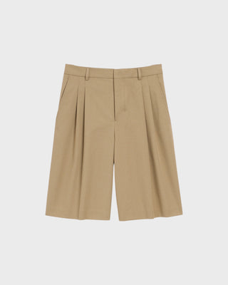 Wide Bermuda Shorts - Beige Taupe
