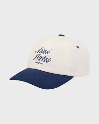 Bicolor Ami Paris Cap - Encre/Blanc Creme