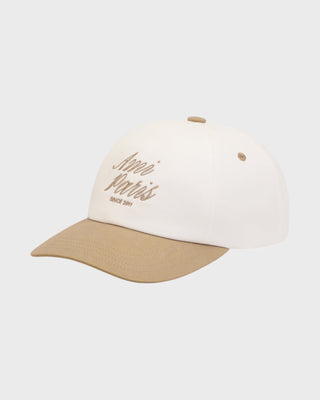 Bicolor Ami Paris Cap - Beige Taupe/Blanc Creme