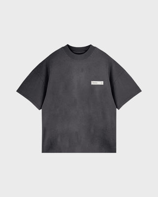 Line Basic Label Boxy Fit Tshirt - Vintage Gray