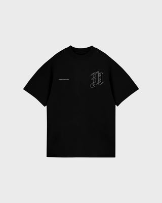 Line Solid U Tshirt - Black