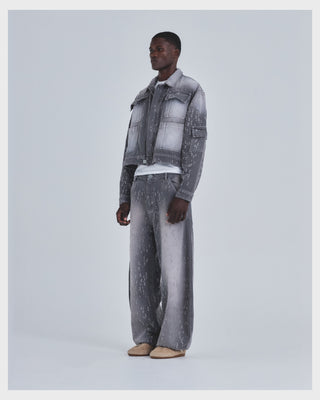 Holy State UNDRGLD Ripped Jacket Washed Gray