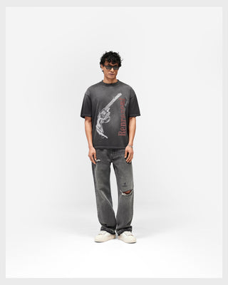Loaded With Love T-Shirt Stained Black