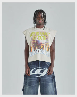 Act 1 Essence Sleeveless Tshirt Cream
