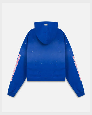 Act 1 Neon Zip Up Boxy Fit Hoodie Electric Blue