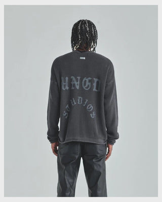 Act 1 Cross Slim Fit Knitted Crewneck Vintage Gray