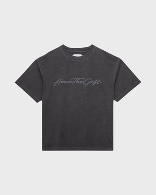 SCRIPT TEE - VINTAGE BLACK