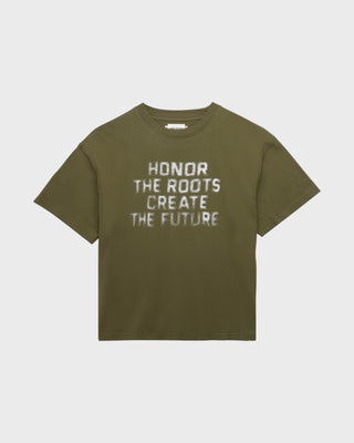 HONOR THE ROOTS TEE - OLIVE