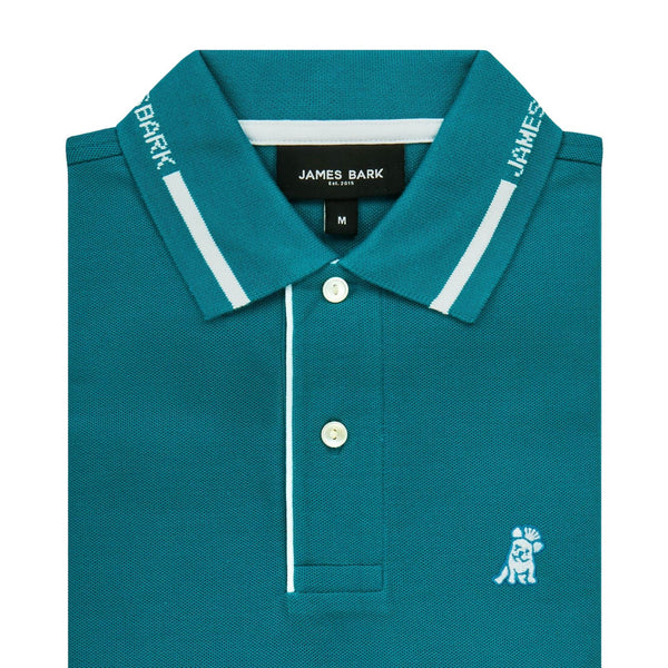 Men's Branded Collar Polo Shirt - Harbor Blue A212
