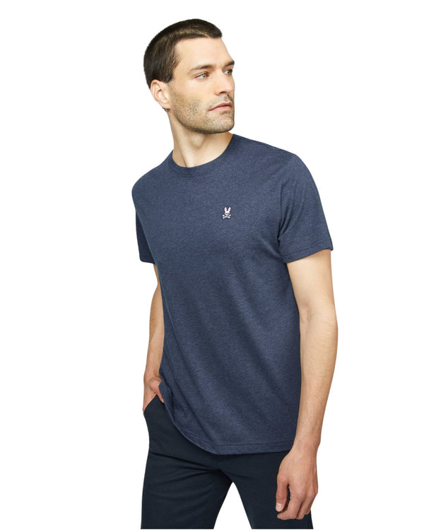 Men's Crew Neck Tee - Heather Navy