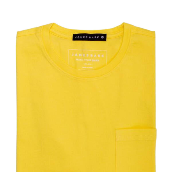 Men's Crew Neck Pocket T-shirt - Blazing Yellow