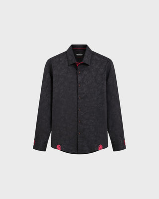 SHIRT FIBONACCI SKULL EMB - BLACK