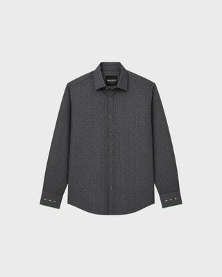SHIRT FIBONACCI TEXTURED LINES - BLACK
