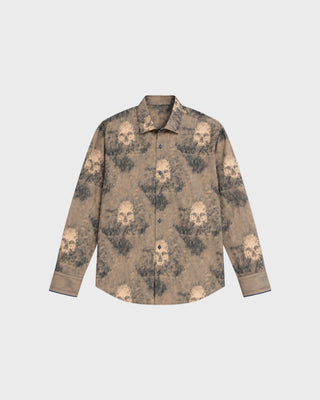 SHIRT EINSTEIN SKULL - SAND BROWN