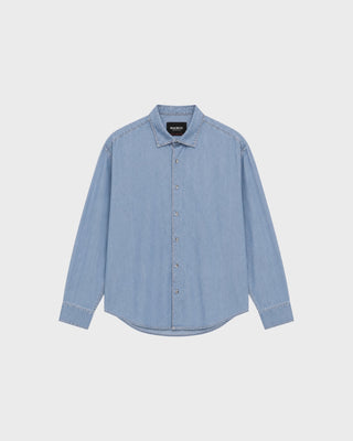 SHIRT FINONACCI SHINY - DENIM BLUE