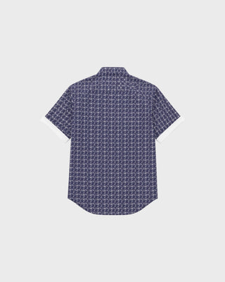 Z DRESS SHIRT SS - MONOGRAM BLUE