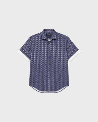 Z DRESS SHIRT SS - MONOGRAM BLUE