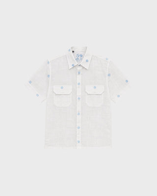 BLUE HEAT S/S SHIRT - WHITE