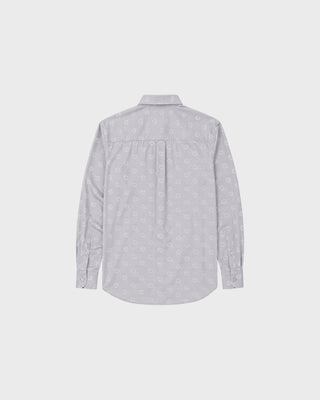 SHIRT L/S - SKULL JACQUARD M-23361 GREY