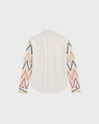 ARMS RACE BUTTON DOWN SHIRT - BEIGE