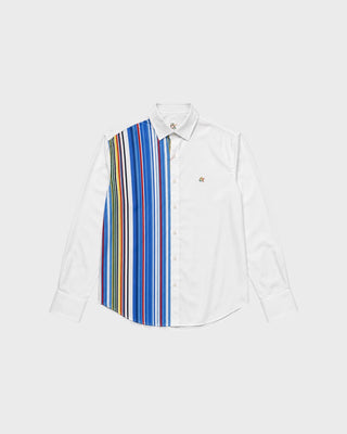 L/S SHIRT - TOUCH OF STRIPES WHITE