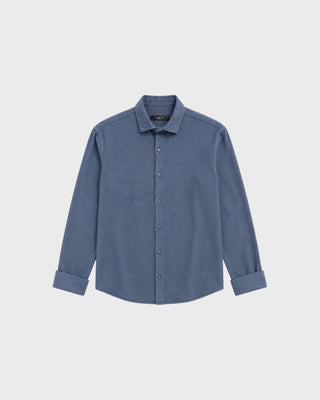 DEEP SEA JACQUARD BUTTON DOWN SHIRT - NAVY