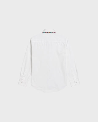 L/S SHIRT - SOLID COTTON STRETCH WHITE