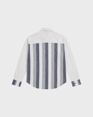 L/S SHIRT - NATURALLY STRIPED REMIX L/S NAVY