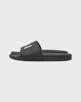 MENS DOG LOGO SLIDES - BLACK