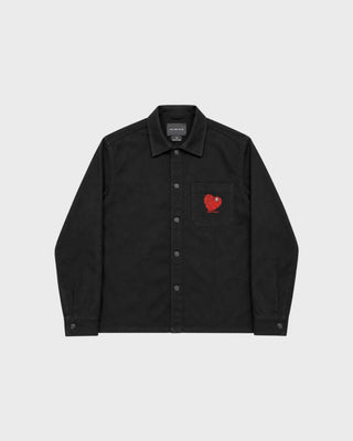 FINGER PRINT OVERSHIRT - DARK BLACK