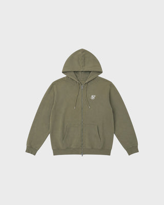 SS FUNNEL NECK HOODIE - KHAKI
