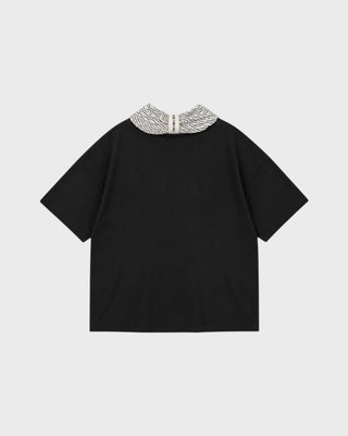INIMIGO SILK SCARF T-SHIRT - BLACK/WHITE