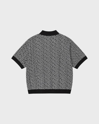 MONOGRAM JACQUARD POLO - BLACK