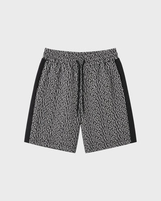 MONOGRAM JACQUARD SHORTS - BLACK