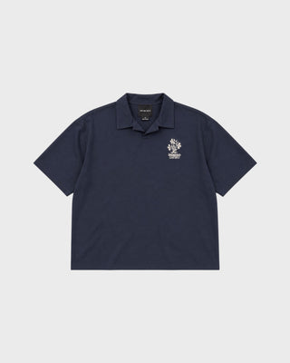 FLOWER POLO - NAVY