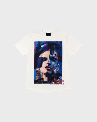 IN CREW NECK - FIFTY SHADES OF BLUIE PRINT 105 SNOW WHITE