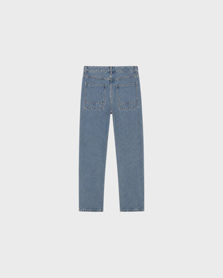 RIVIERA WIDE SPLIT HEM DENIM - BLUE