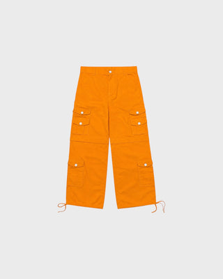 MULTI POCKETS CARGO DENIM - ORANGE
