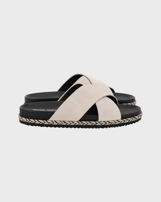 BRENO ESPADRILLE DOUBLE STRAP SANDAL - BEIGE