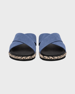 BRENO ESPADRILLE DOUBLE STRAP SANDAL - DENIM BLUE