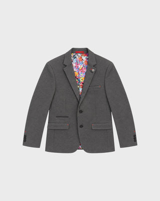 AN STRETCH BLAZER - BARTOLO CHARCOAL
