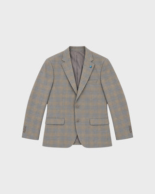 ROMA BLAZER - CHECKS GREY BROWN