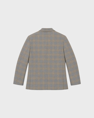 ROMA BLAZER - CHECKS GREY BROWN