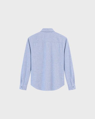 L/S SHIRT - 100% LINEN BUTTON DOWN BLUE